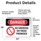 Signmission No Smoking On These Premises Danger Sign, Vinyl Decal, 24in W x 18in L, 2PK OS-2PACK-DS-D-1824-L-1474 - alternate 6